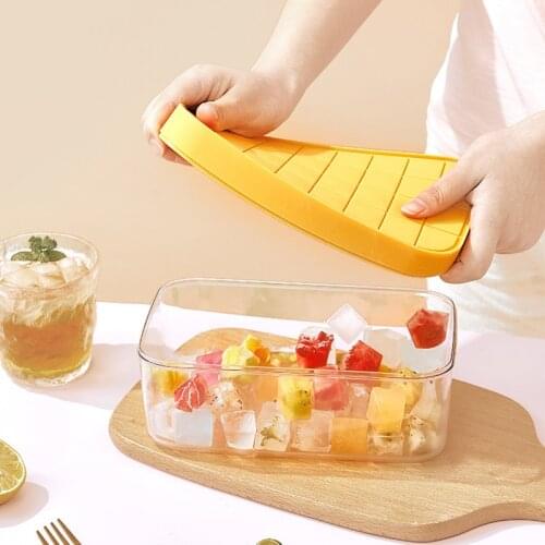 Silicone Ice Tray Stencils with Lid Multipurpose Reusable DIY Ice Maker Food Grade Fridge Ice Box Practical Kitchen Tool TS2