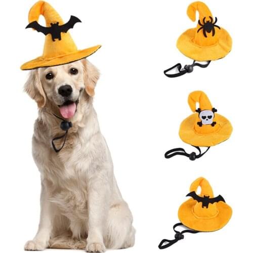 Funny Halloween Pet Hat Adjustable Pet Headdress Caps for Puppy Kitten Cat Festival Party Pet Cosplay Costume Dog Supplies