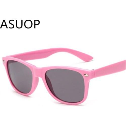 ASUOP new men and women childrens sunglasses international classic luxury brand design square glasses UV400 color goggles