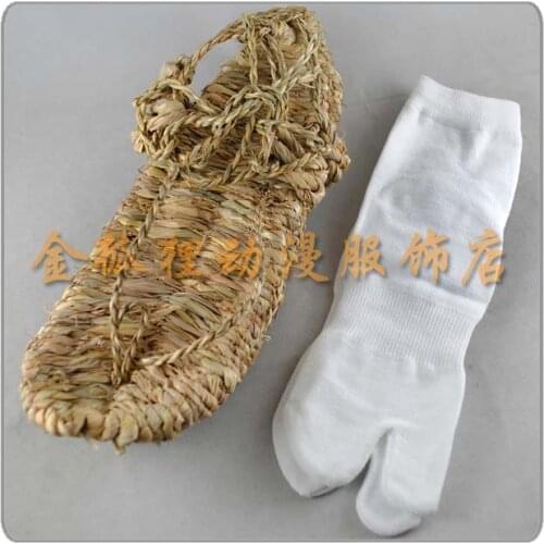 Hakuouki Saito Hajime Sinsengumi Straw Sandals Cosplay Shoes