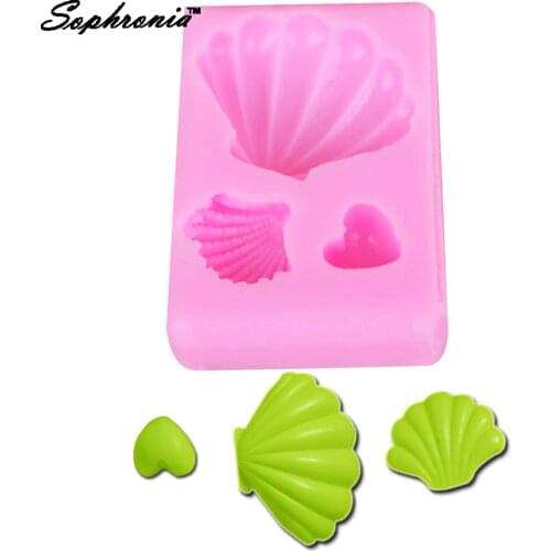 Sophronia Sea Shell Shape Chocolate Silicon Mold Fondant Cake Decoration Mold Conch Shells Shape Cake Tools M587
