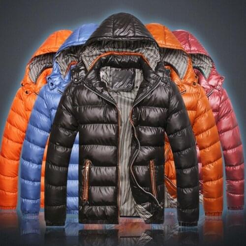 Winter Jacket Men Fashion Hooded Male Parka Jacket Mens Solid Color Thick Jackets Coats Man Winter Parkas mens winter jacket