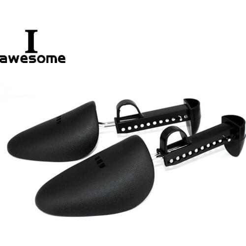 1 Pair Practical Plastic Adjustable Length Durable Black Women Men 2-Way Shoes Stretcher Light Tree Shaper Shoe Stretcher Holder