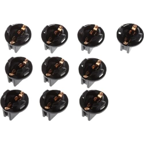 10Pcs T10 Car Light Socket Twist Lock Wedge Instrument Panel Light Bulb Base
