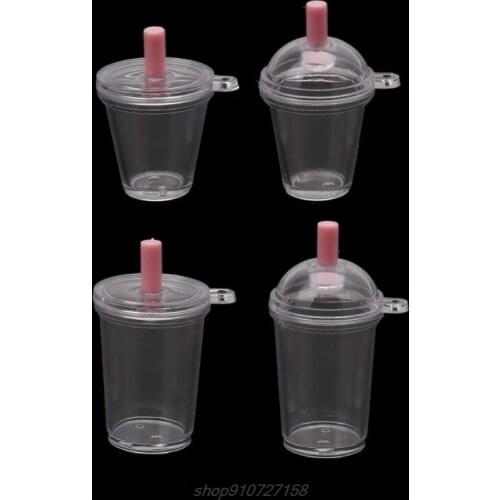 10Pcs Mini Frappuccino Cup Coffee Cup Dollhouse Miniature Simulation Plastic Cake Ice Cream Cups Keychain N25 20 Dropship