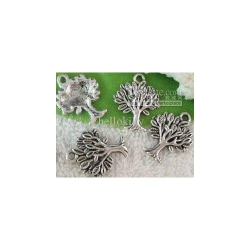 450pcs Tibetan silver tree charm A10394