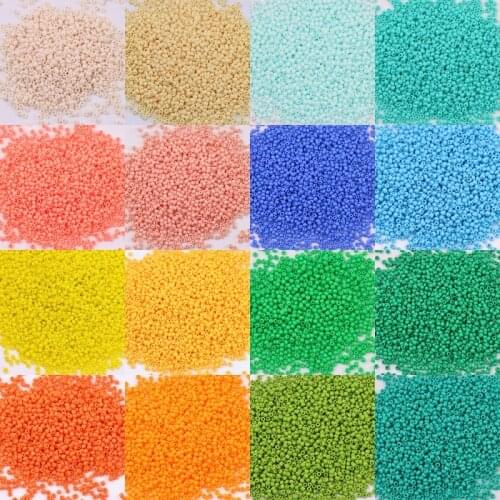 720Pcs/Lot 2mm Austria Opaque Round Hole Glass Bead Solid Color Czech Glass Seed Spacer DIY Beads For Kids Jewelry Making Decor