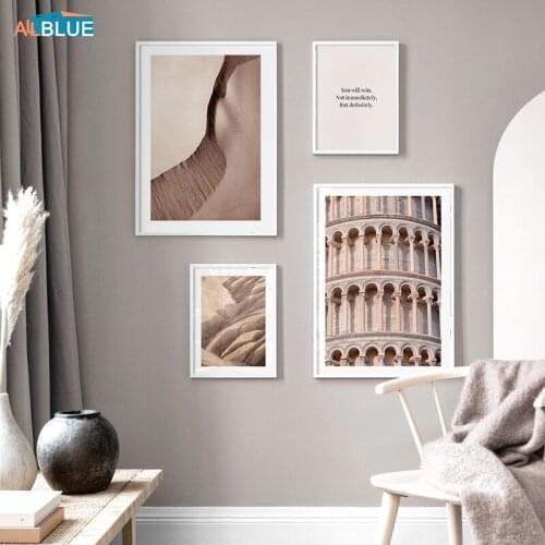 Abstract Desert Dunes Pisa Landscape Canvas Poster Nordic Wall Art Prints Paintings Modern Pictures For Living Room Home Decor