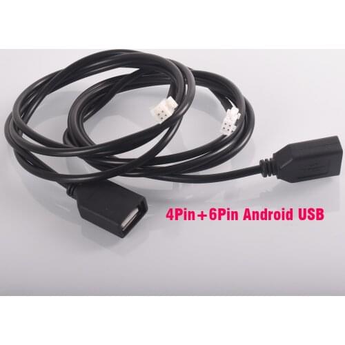 Adapter Cables USB Cable AUX for Universal car radio Android Navigation 4pin and 6pin connector