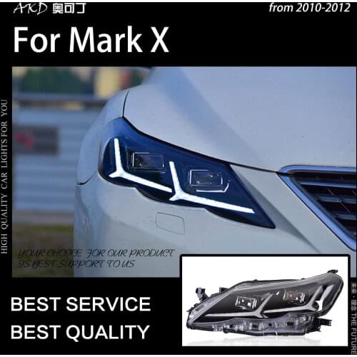 AKD Car Styling for Toyota Mark X Headlights 2010-2012 Reiz LED Headlight LED DRL Animation Bi Xenon Head Lamp Auto Accessories