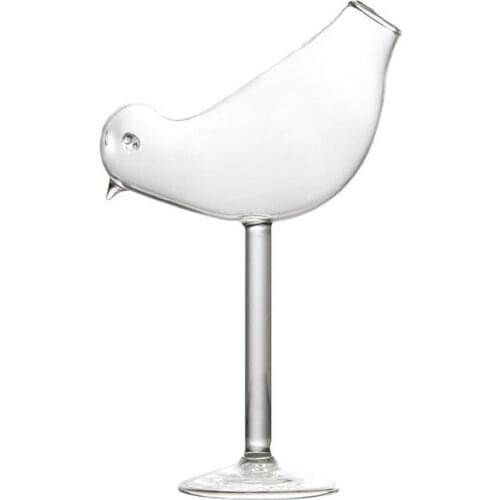 Smoked Wine Glass 2020 New Bar Decoration Translucent Bird Cocktail Cup
