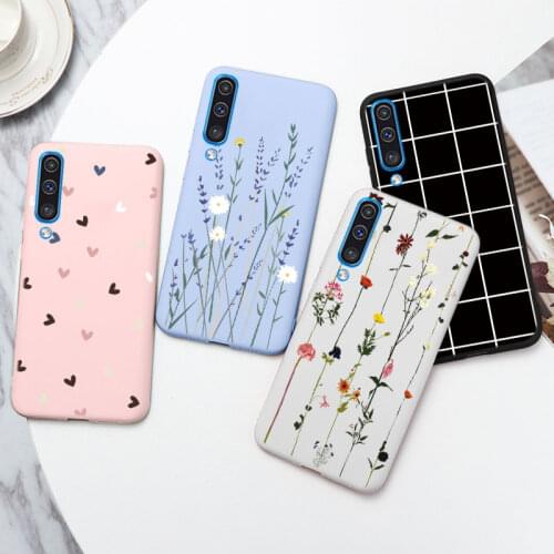 Flowers Heart Case For Samsung Galaxy A50 A30S A50S Phone Cases Silicone Soft TPU Back Cover For Samsung Galaxy A 30S A 50S Case