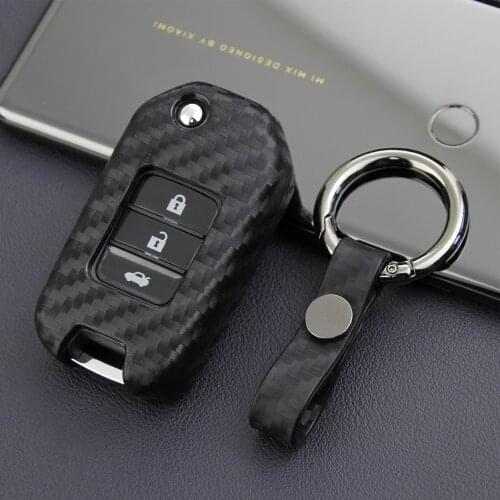 For Honda Civic CR-V HR-V Accord Jade Crider Odyssey 2015-2020 3 Button Car Key Fob Pocket Cover Case Remote Protector