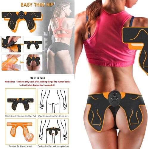 Electric Muscle Stimulator Buttocks Abdominal Stimulator Fitness Body Slimming Massager Practical Smart EMS Hips Trainer