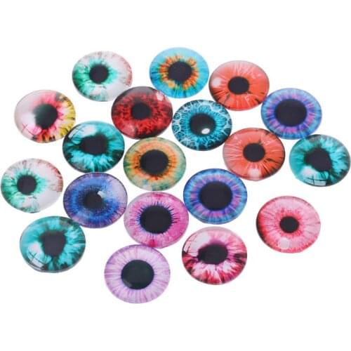 20Pcs Glass Doll Eyes Animal DIY Crafts Eyeballs For Dinosaur Eye Accessories Jewelry Making Handmade 8/12/18mm C5AF