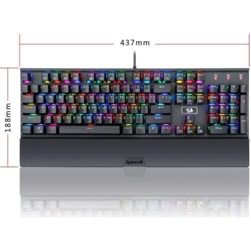 Redragon K567 Gaming Keyboard 104 Keys RGB Backlit Computer Gamer Mechanical Keyboard