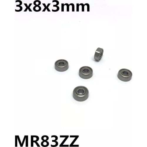 50Pcs MR83ZZ MR83-2RS L-830ZZ 3x8x3 mm Deep groove ball bearing Miniature bearing High qualit MR83Z MR83