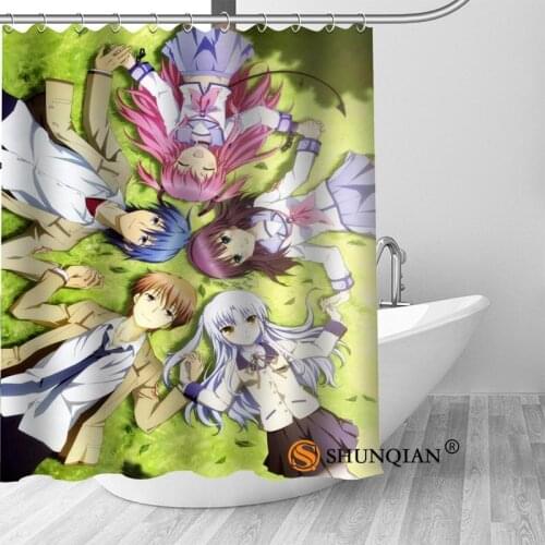 New Angel Beats Shower Curtain Bathroom Decorations For Home Waterproof Fabric Curtain Shower Bath Curtain A18.1.3