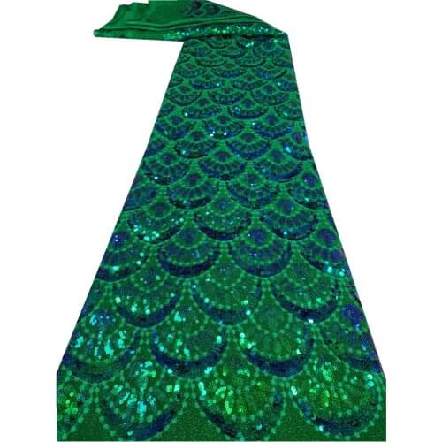 Latest African Tulle Lace Fabrics High Quality 2021 with sequins Lace for Women ZX-120