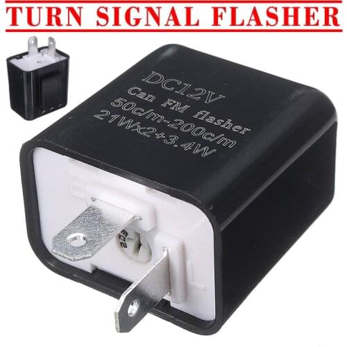 New Motorbike LED Flasher Relay 12V 2 Pins Motorcycle Electronic LED Turn Signal Indicator Flasher Blinker Relay Plastic + Metal