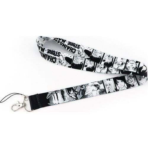 20pcs/lot G2142 Anime Chainsaw Man Phone Lanyard Neck Strap For Key Card For USB Holder DIY Hang Rope Fans Gifts