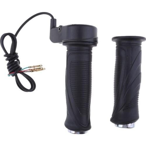 24V 36V 48V Bike Twist Throttle HandGrip + Cable +Battery Capacity Display