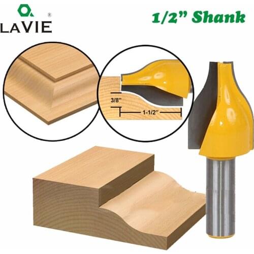 LAVIE 1pc 12mm 1/2 Shank Vertical Panel Raised Ogee Bead Router Bit Woodworking Door Line Milling Cutter for Wood Tools MC03145