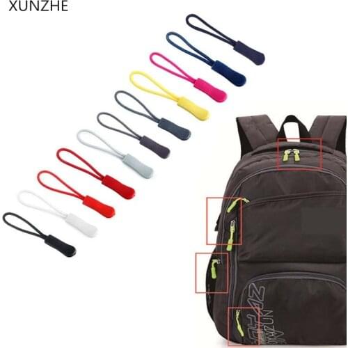 XUNZHE 20pcs PVC cord zipper Pull Apparel tactical backpack accessories DIY zipper head cord Travel Bag Suitcase Clothes Tent