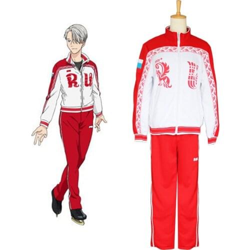 YURI on ICE Victor Nikiforov Russia Skating Uniform Cosplay Costume