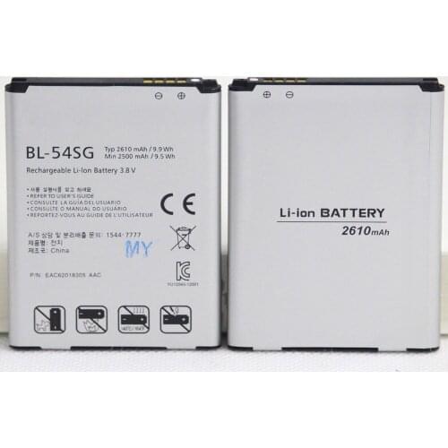 10pcs/lot BL-54SG replacement battery for LG G2 F320 F340L H522Y 2610mAh F260 D728 D729 H778 H779 D722 LG internal Phone battery