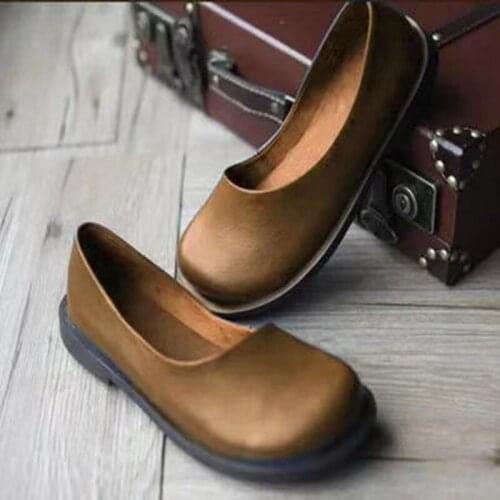 Zapatos De Mujer 2021 Fashion Round Toe Plus Size 35-43 Wedge Women Low Heels Mary Janes Shoes Work Retro Lolita Lady Shoes