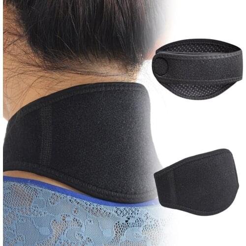 1Pcs Tourmaline Neck Belt Self-heating Brace Magnetic Therapy Wrap Protect Support Massager Health Body Bone Care Band Free size