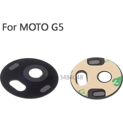 10pcs/lot Real Back Camera Lens Cover For Motorola MOTO G5 Glass Lens Ring with Adhesive Repair Parts