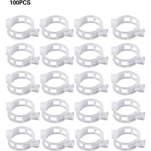 100pcs Vine Clips Fastener Grafting Plastic Support Connect Vegetable Plant Twine Cage Tomato Hang Agriculture Fix Unit Tool