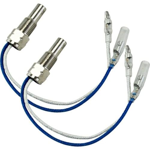 2 Pcs Car 1/8 NPT Oil Water Temperature Temp Gauge Corrosion Resistance 2 Wire Sensor Auto Replacement Parts