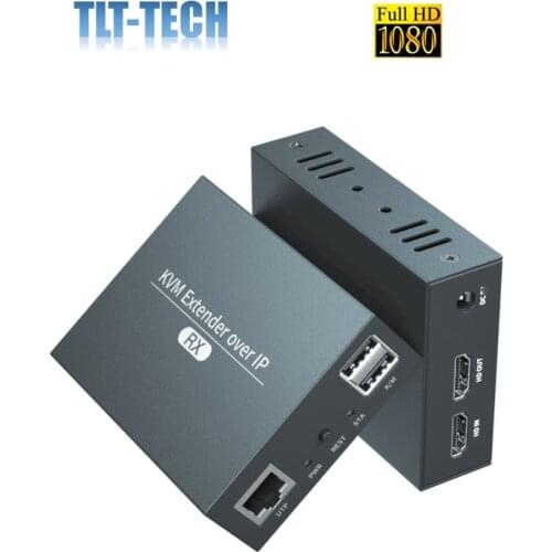 1080P 120M KVM HDMI Extender By RJ45 Ethernet Cat5e Cat6 Cable Converter TX RX Support USB Mouse Keyboard Extension Touch Screen