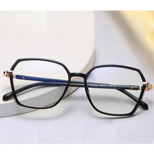 2021 Trends Polygon Irregular Anti Blue Light Glasses Computer Gaming Women Blue Blocking Big Frame Men Eyewear Protection Eye