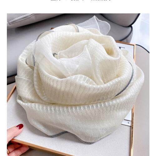 2021 solid Silk Scarf Wool Pashmina Women Shawls Wraps Floral Lady Winter Scarves Bandana Foulard Echarpe hijab High Quality