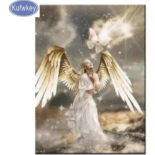 5D diy Diamond Painting Cross Stitch fantasy elf butterfly Rhinestones mosaic diy full square Diamond Embroidery lady home Decor