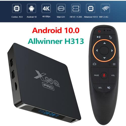 Allwinner H313 Android 10.0 X96Q PRO Media Player Mali G31 2.G/5G WiFi 100M LAN 802.11AC Set Top Box 2021 New