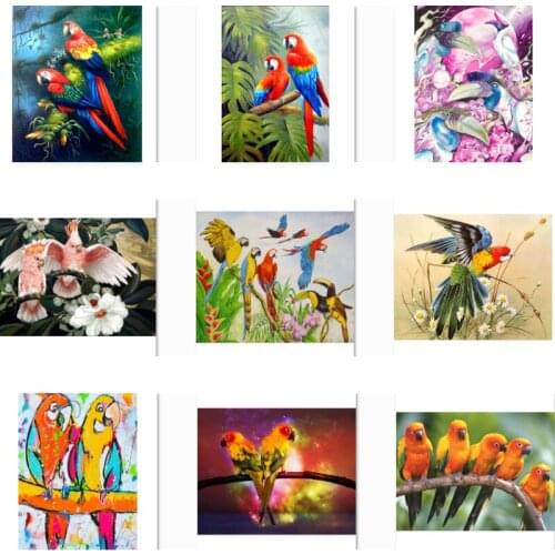 Diamond painting full drill, landscape, diy ,5d, diamond embroidery animal, parrots,diamond mosaic painting NEW