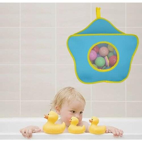 Flower Shape Bathroom Hanging Bag Bath Bath Toy Suction Cup Hook Buggy Bag Waterproof