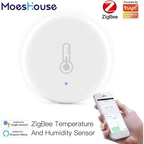 Tuya Smart ZigBee Smart Temperature And Humidity Sensor Battery Powered Security With Tuya Smart Life App Alexa Google Home