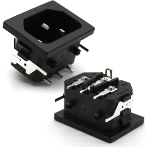 AC power outlet Socket 10A250V IEC320 C14 electric bicycle car wired Receptacle Connector battery Charging 15A125V UL/VDE/KC/CQC