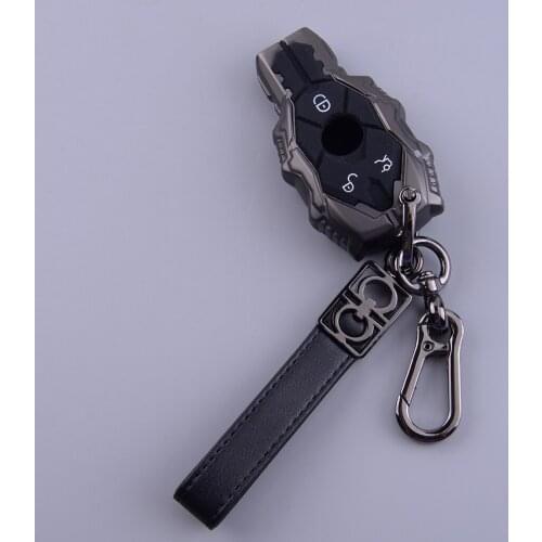Car Remote Key Fob Cover Case Holder Skin with Chain Decor Fit for Mercedes Benz A B C E G S M V GLA GLS GLC GLE GLK SL Class