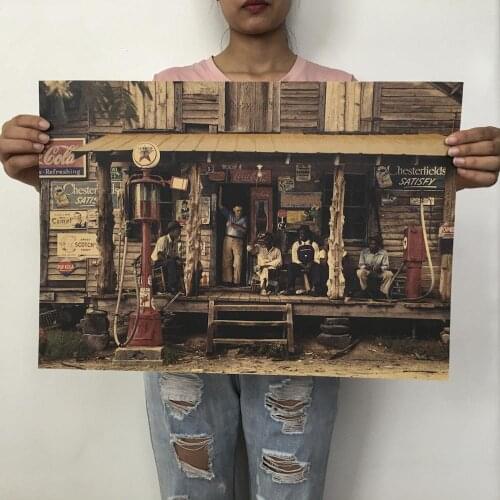 Classic Retro Poster 1937 Roadside Shop Vintage Bar Cafe Art Home Decorating Painting Living Room Bedroom Wall Stickers