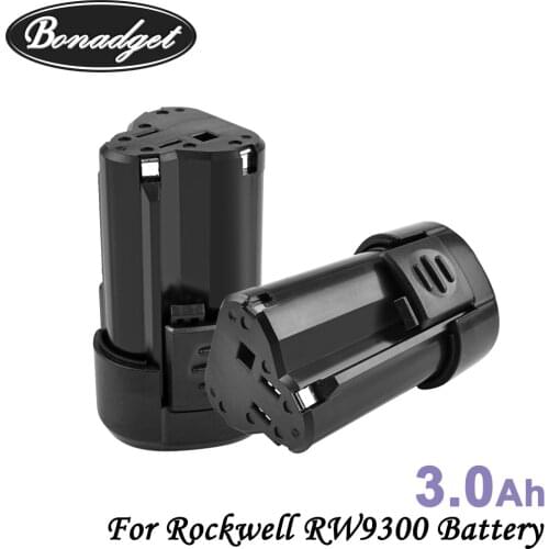 Bonadget 2Pack 12V 3.0Ah Li-ion Battery For Rockwell RW9300 WU127 WU151 WX3827 WA3503 WA3509 WX540 Replace Power Tools Battery