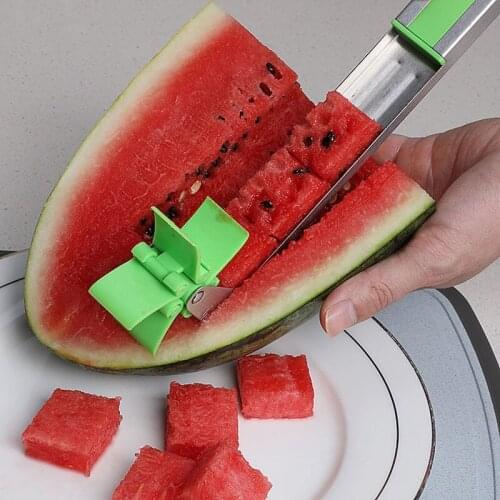 Hot Summer Watermelon Windmill Slicer Stainless Steel Adjustable Watermelon Cutter Slicer Fruit Cutter Kitchen Gadget Fruit Tool