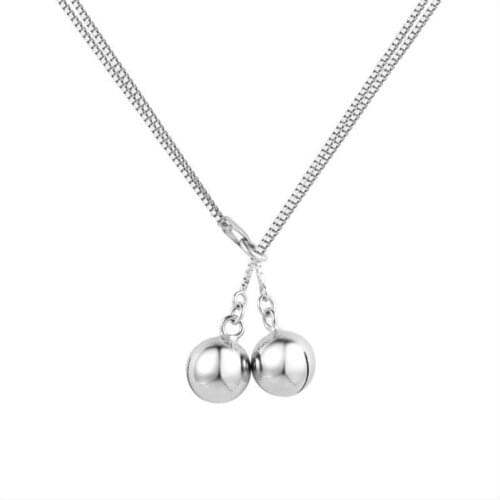 Trendy Silver Plated Necklace For Women Jewelry Cute Bell Pendant Necklace Girls Choker Accessories Trendy Festival Gift