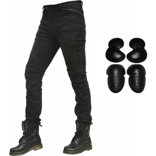 2020 Upgrade New Men Motorcycle Riding Pants Denim Jeans Armor Motocross Racing Cycling Pants with 4 X CE Knee Hip Protect Pads